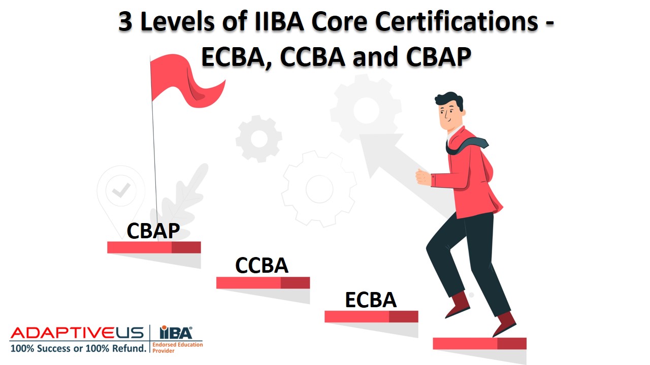 3 Levels of IIBA Core Certifications - ECBA, CCBA and CBAP