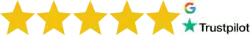 5 Star Rating - Google + TrustPilot