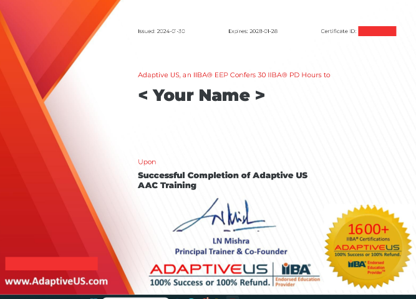 Adaptive US AAC Certificate