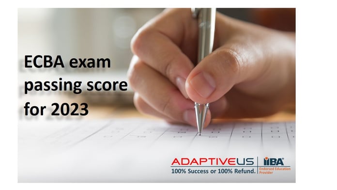 ECBA Exam passing score for 2023