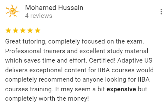 Mohammed Hussain CCBA Testimonial-1