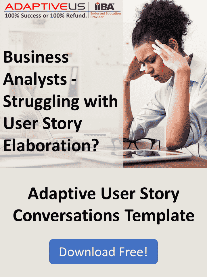 Cover Page - User Story Elaboration template