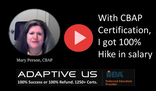 Adaptive US CBAP Training Success Story – Mary Person